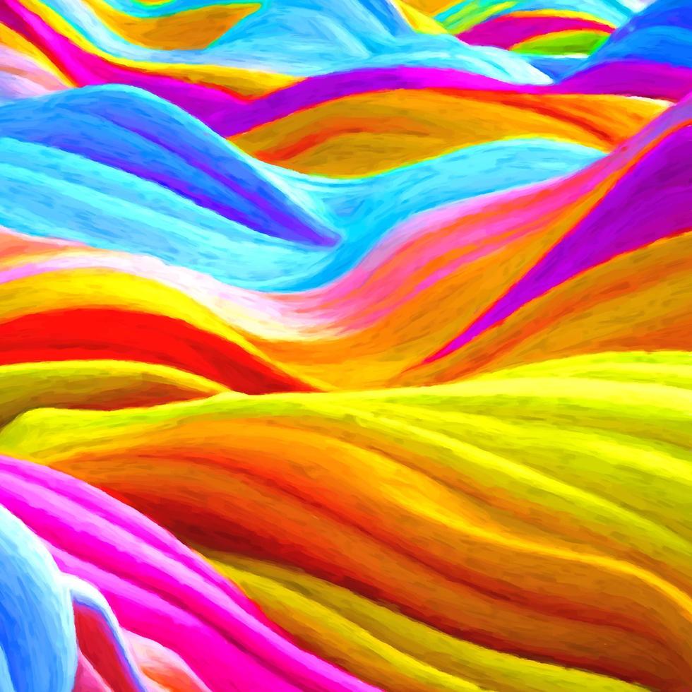 abstract background of colourful painted waves vector