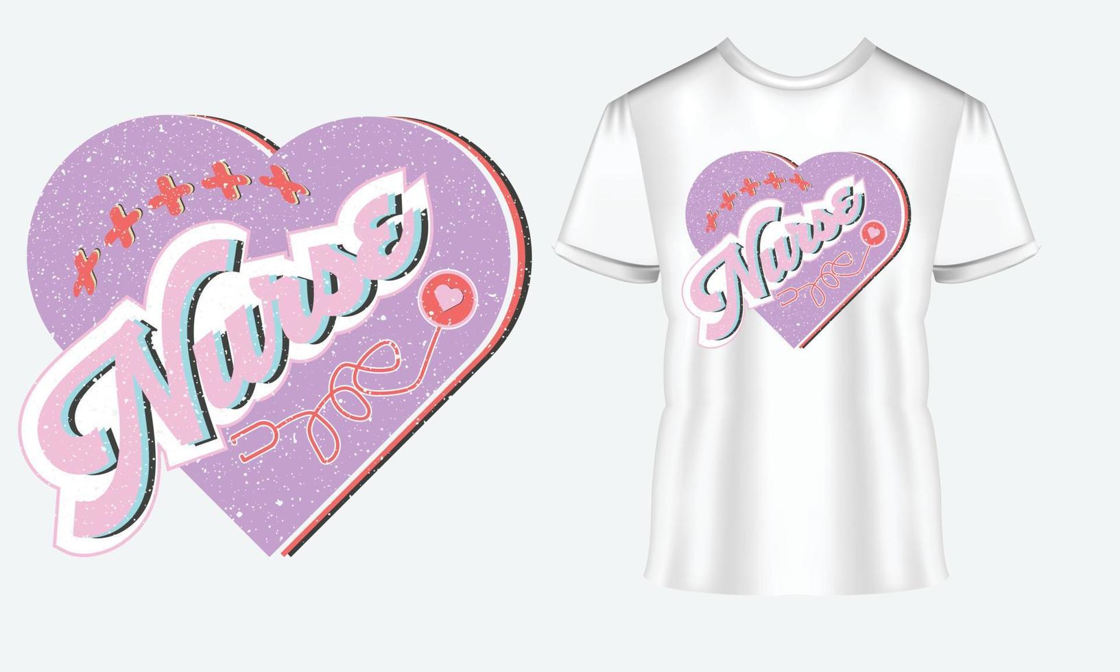 diseño de camiseta de vector de amor de enfermera, diseño de citas, diseño de camiseta de tipografía de tipografía de enfermera para enfermería