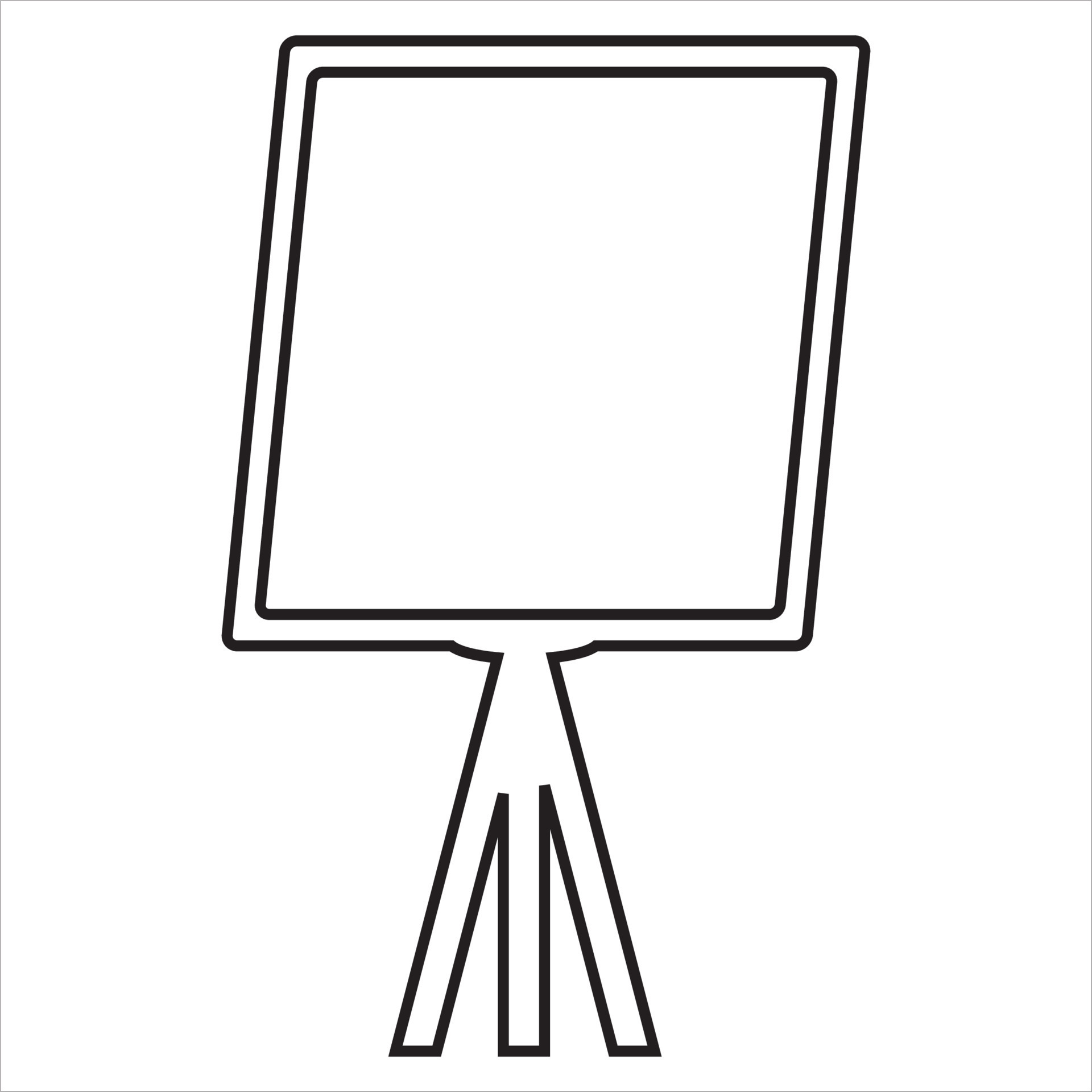 Vector, Image of painter's board, Black and white color, with
