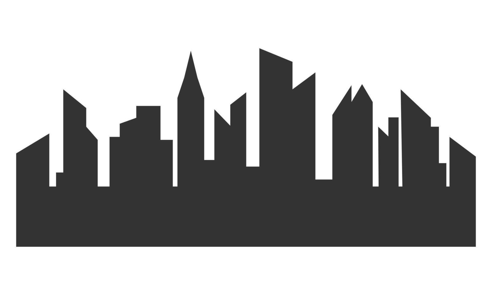 Silhouette of houses in the city. Vector illustration.