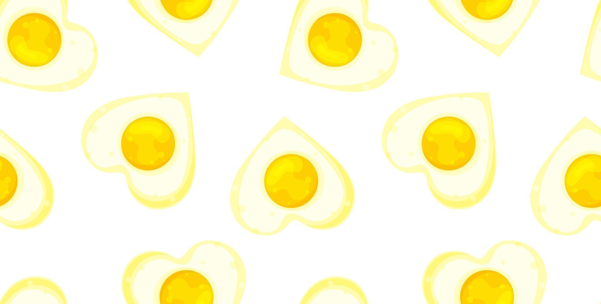 bright vector seamless pattern, pattern of fried eggs, frosting, pattern for fabric