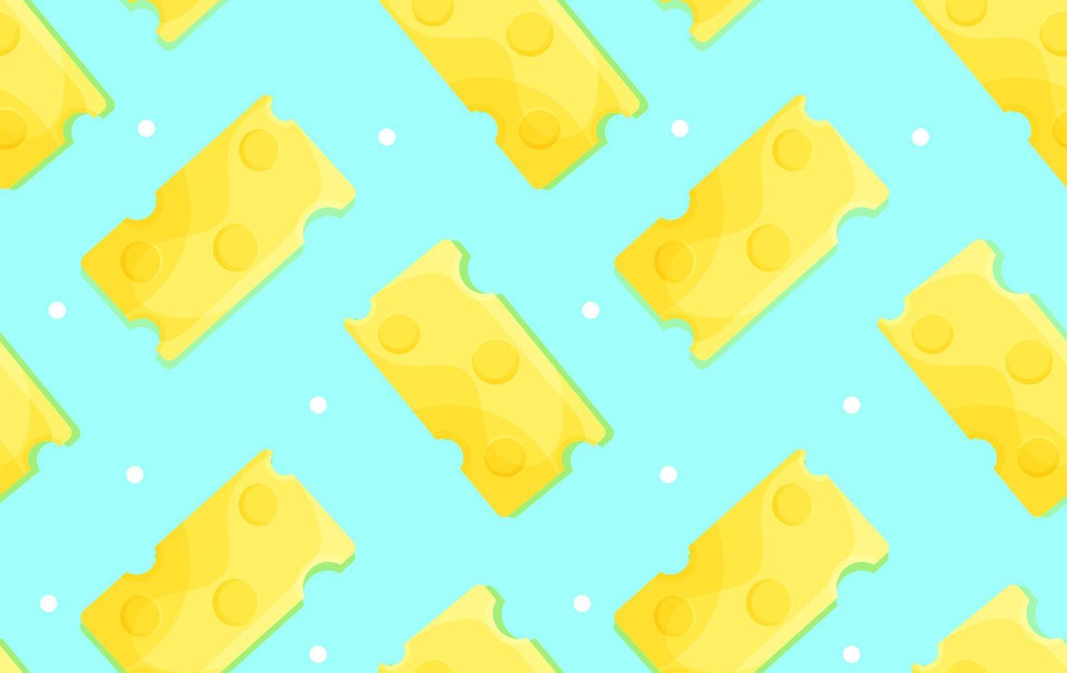 bright vector seamless pattern, cheese pattern, cheese slices, fabric pattern