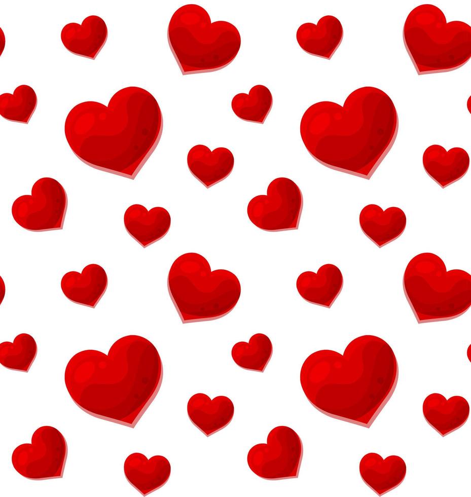 bright vector seamless pattern with hearts, romantic pattern, fabric pattern