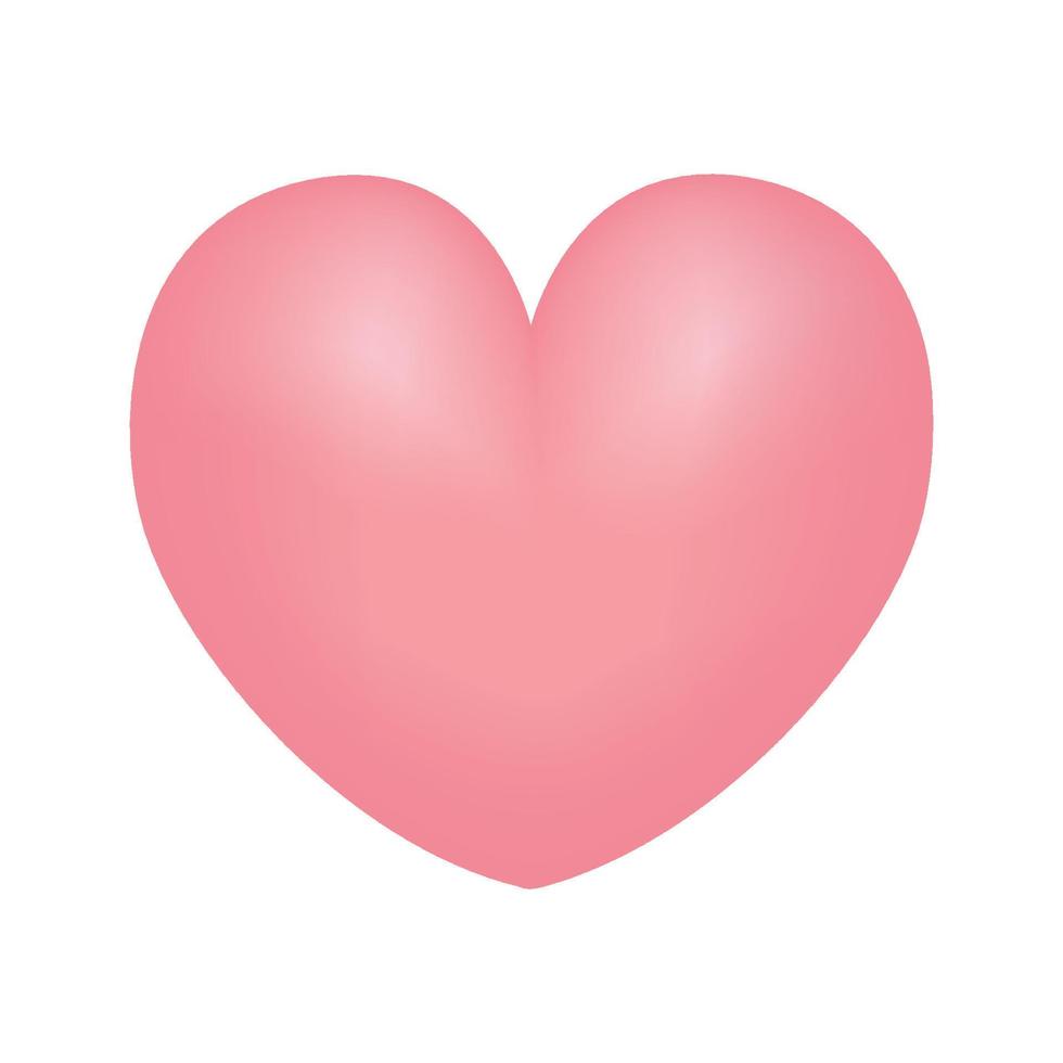 Vector illustration heart 3d
