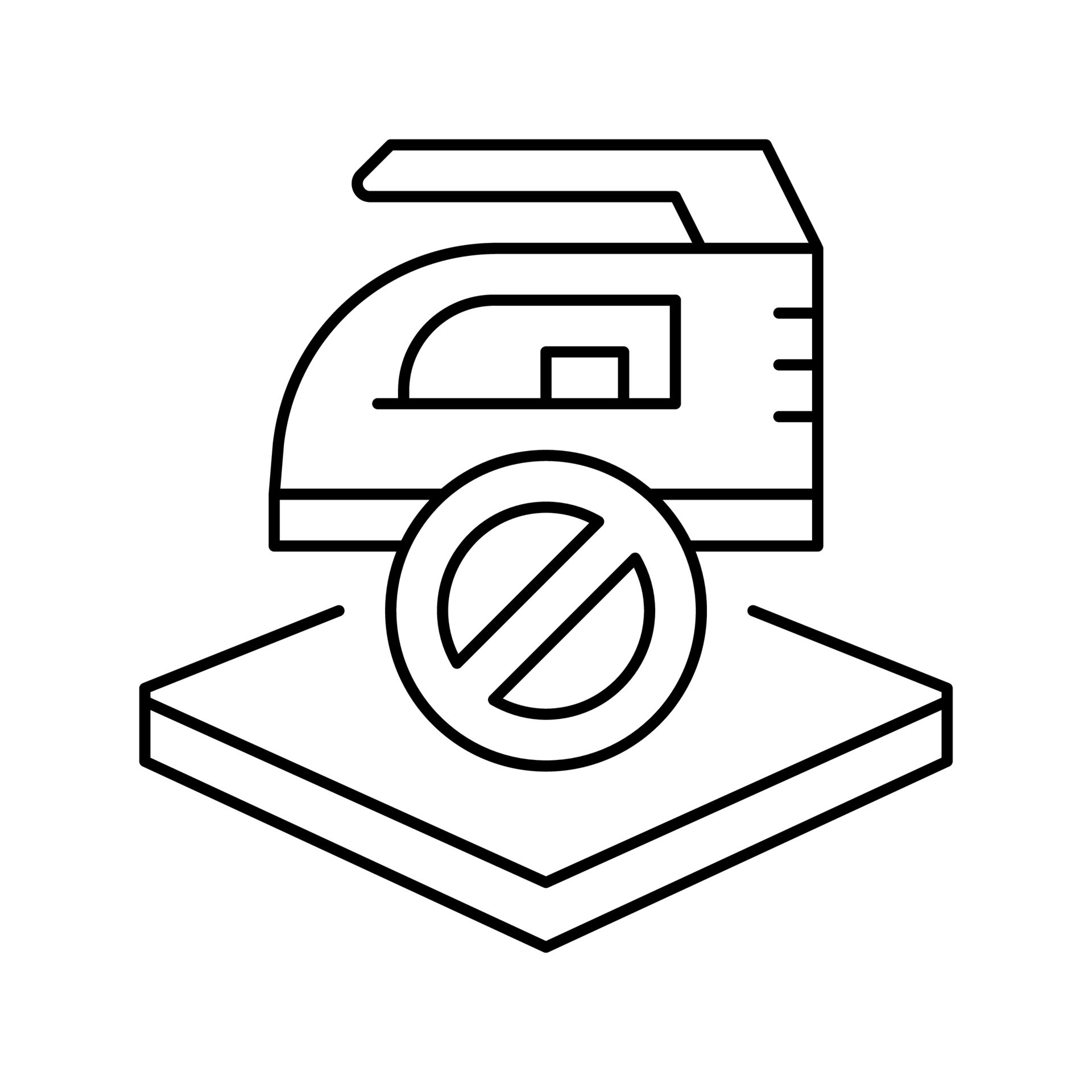 do not iron fabrics properties line icon vector illustration 18992273