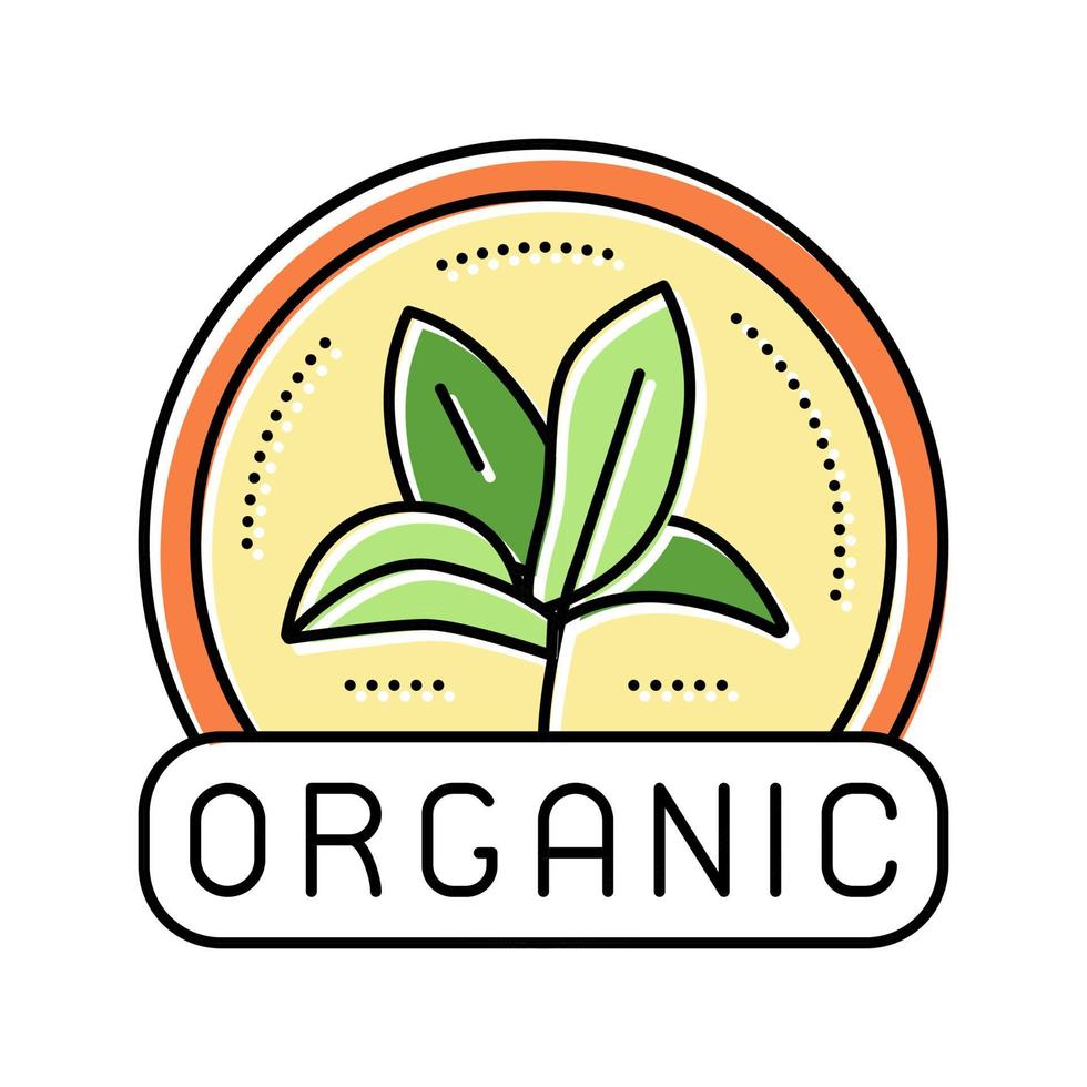 ilustración de vector de icono de color de hoja orgánica