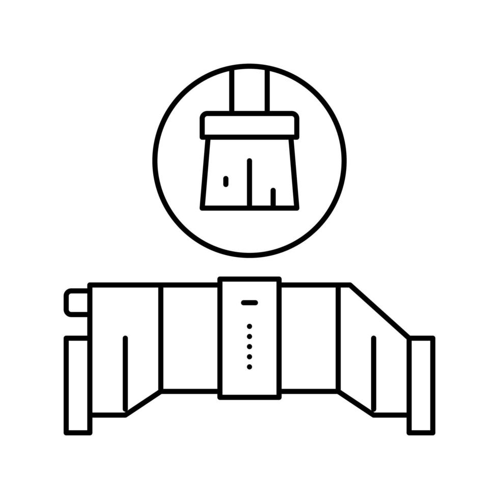 salt cell maintenance line icon vector illustration