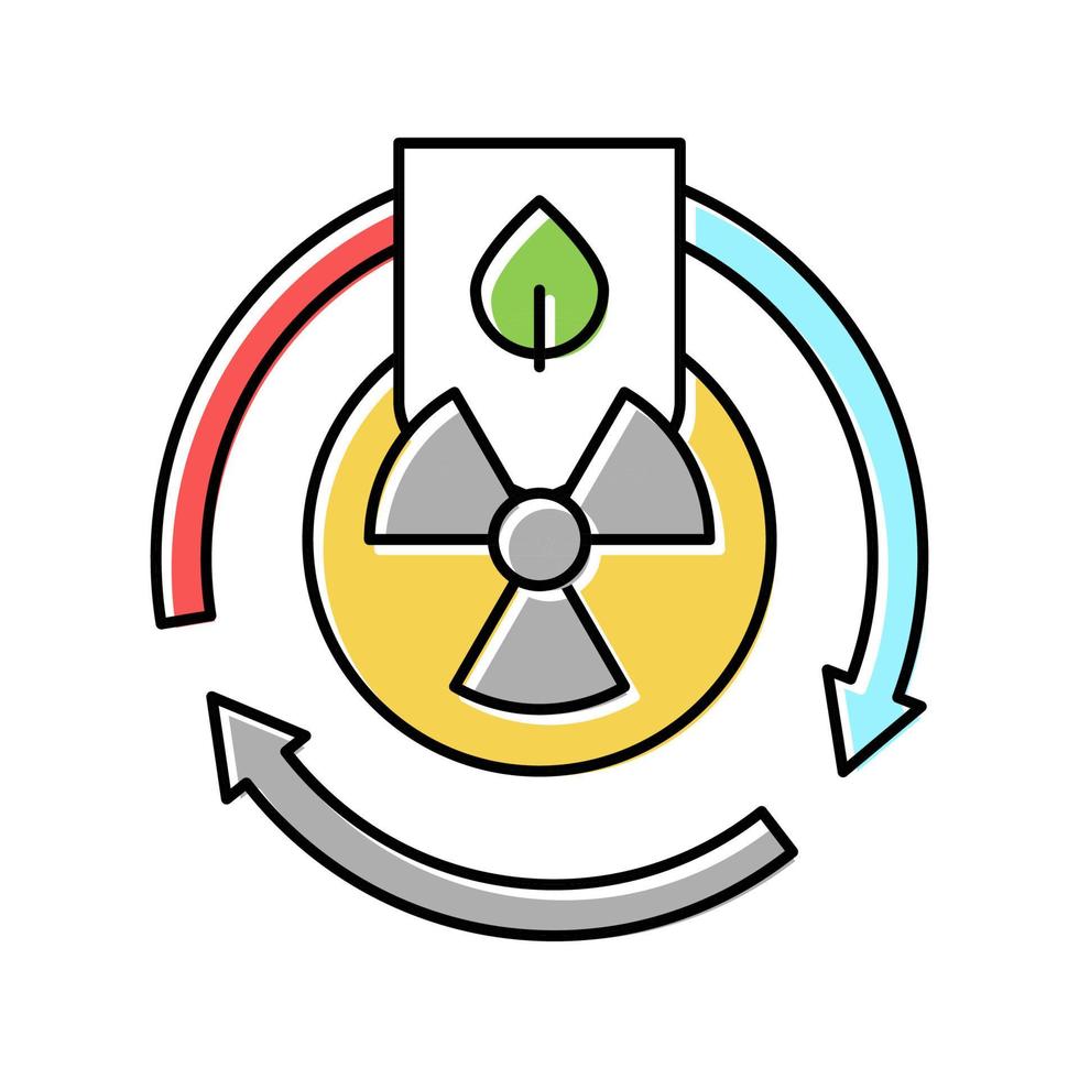 ilustración de vector de icono de color de gestión de materiales peligrosos
