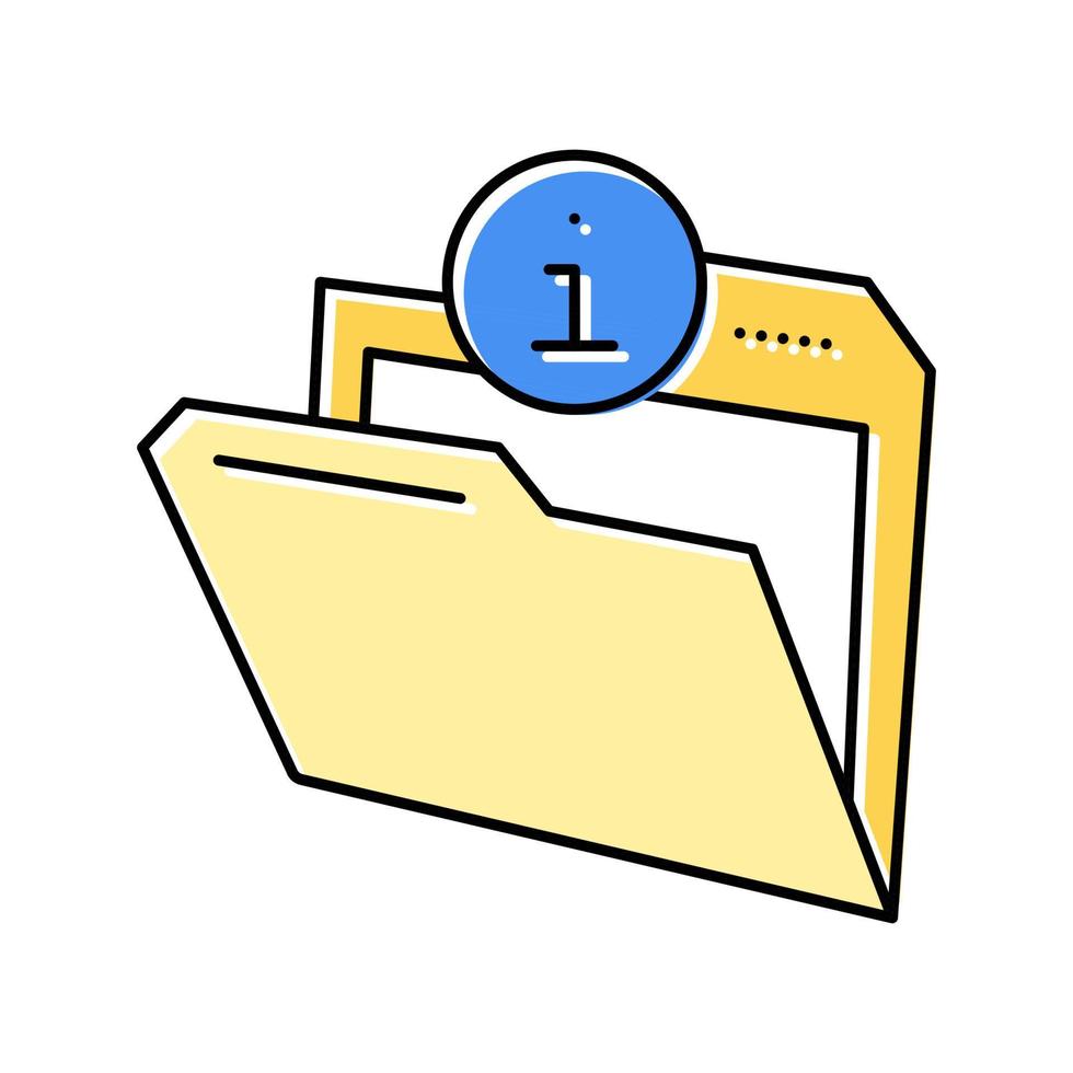 information folder color icon vector illustration