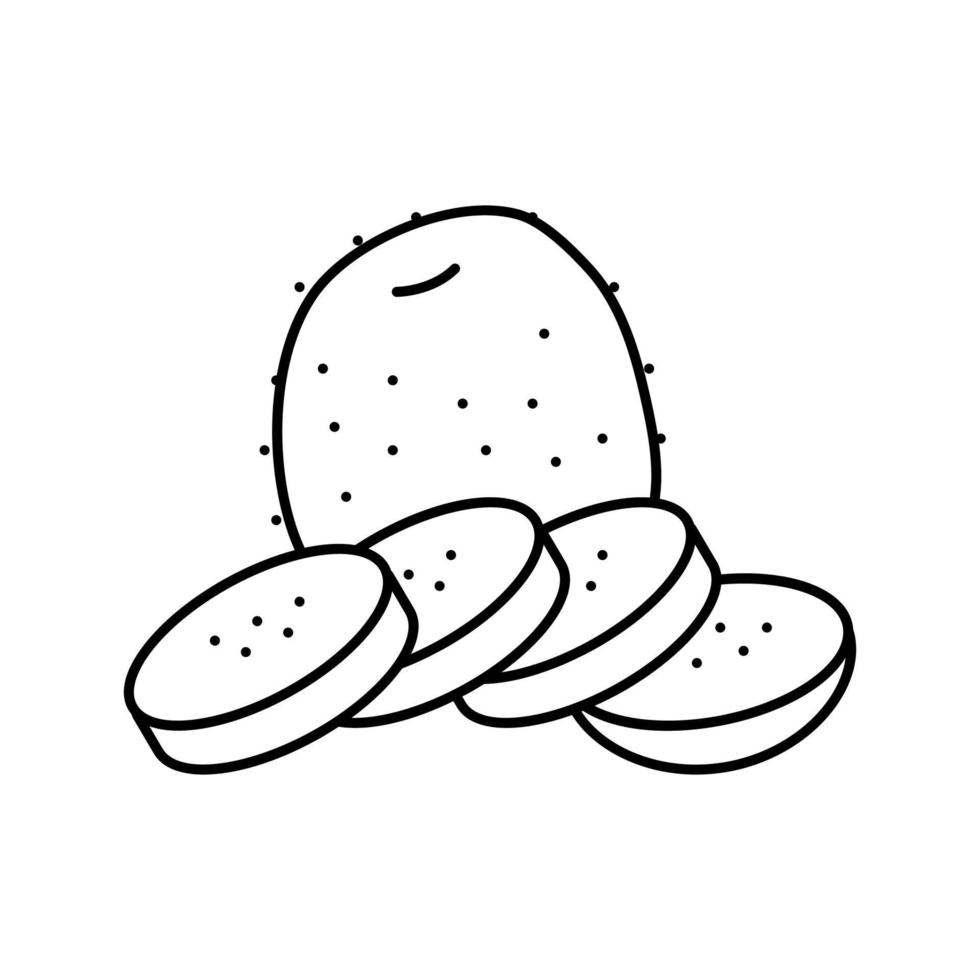 kiwi ripe line icon vector illustration