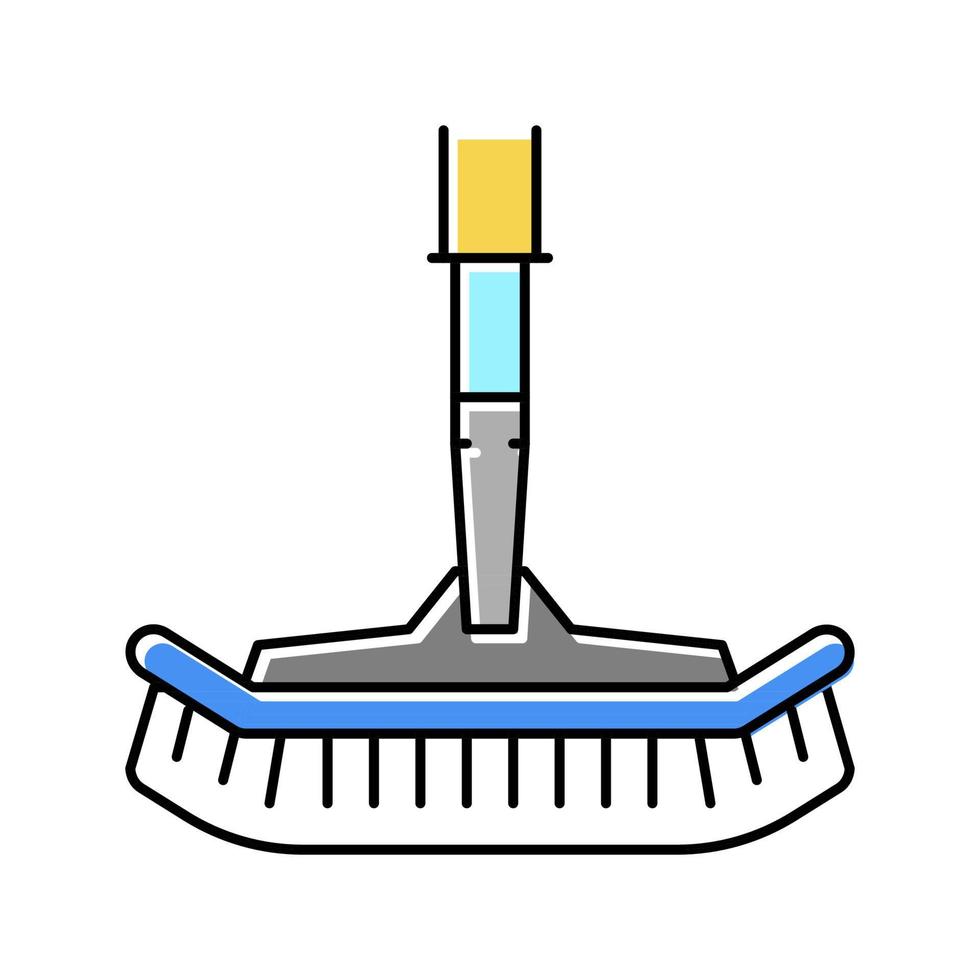 vacuum pool brush color icon vector illustration