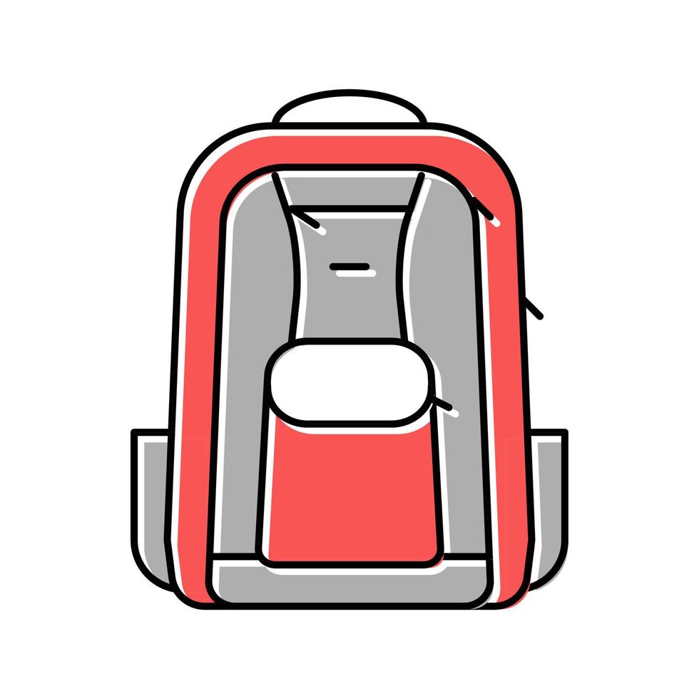 backpack rucksack bag color icon vector illustration