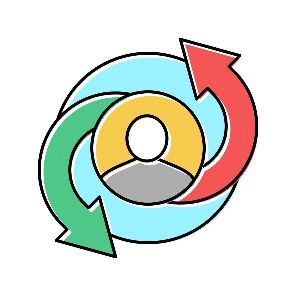 human skills converter color icon vector illustration