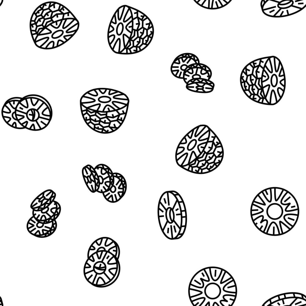 pineapple fruit tropical food vector seamless pattern