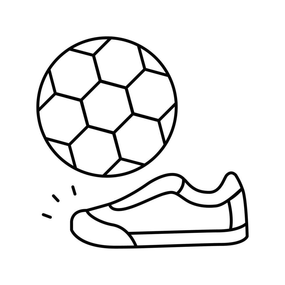 Ilustración de vector de icono de línea de juego de fútbol soccer