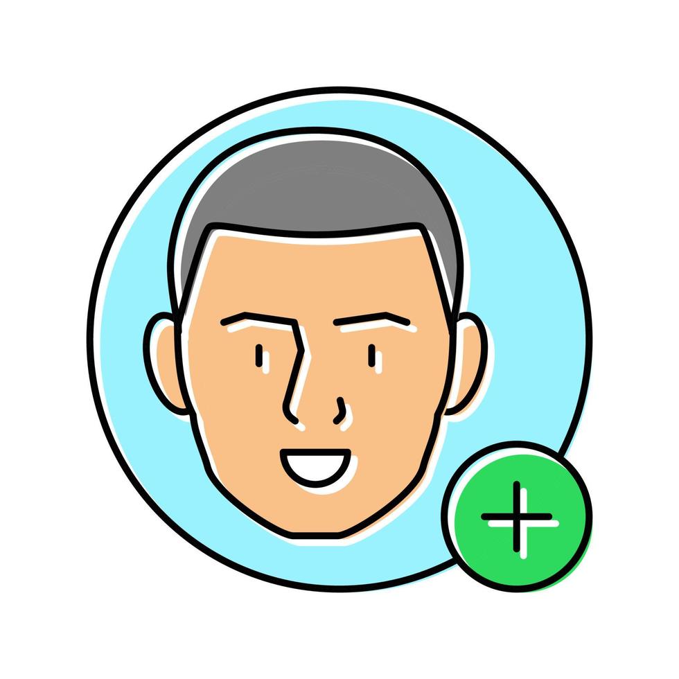 new usel male color icon vector illustration