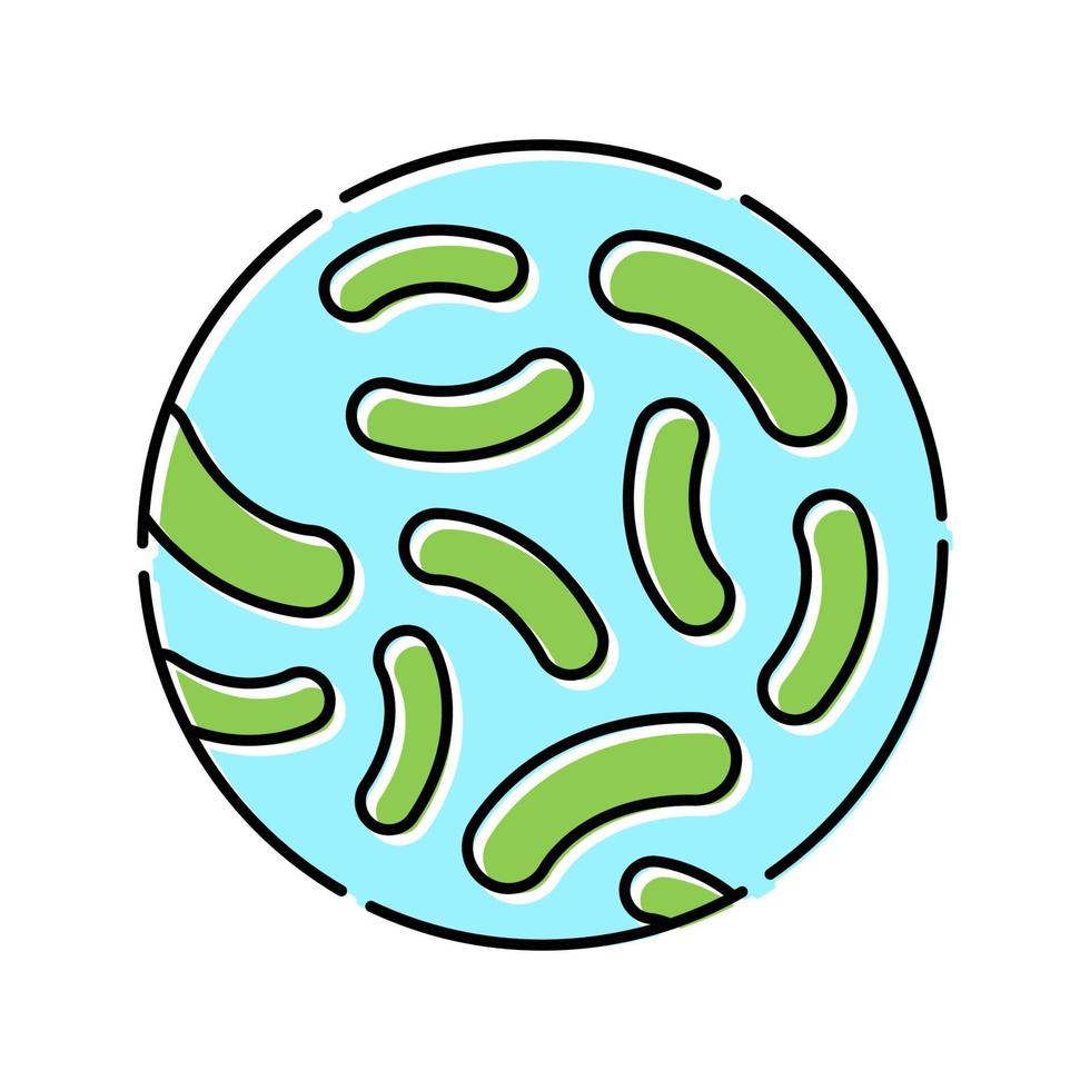 lactococcus probiotics color icon vector illustration