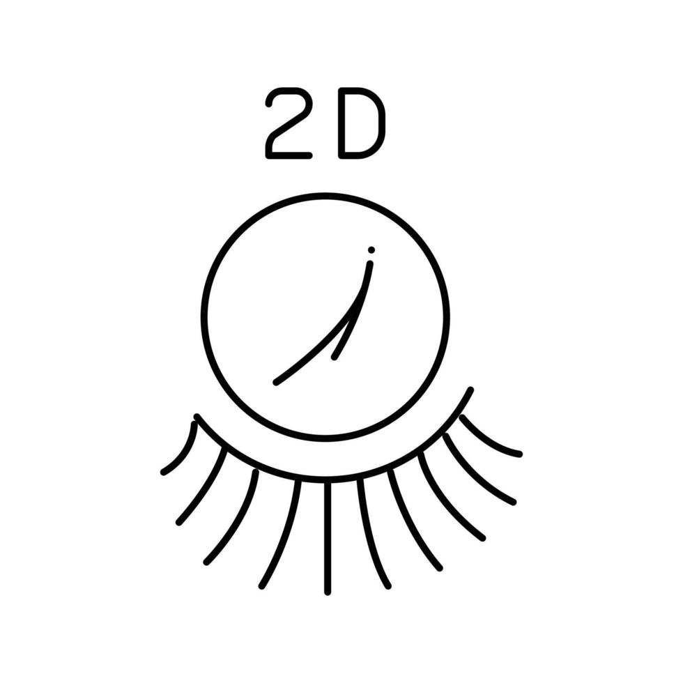 2d eyelashes color icon vector illustration