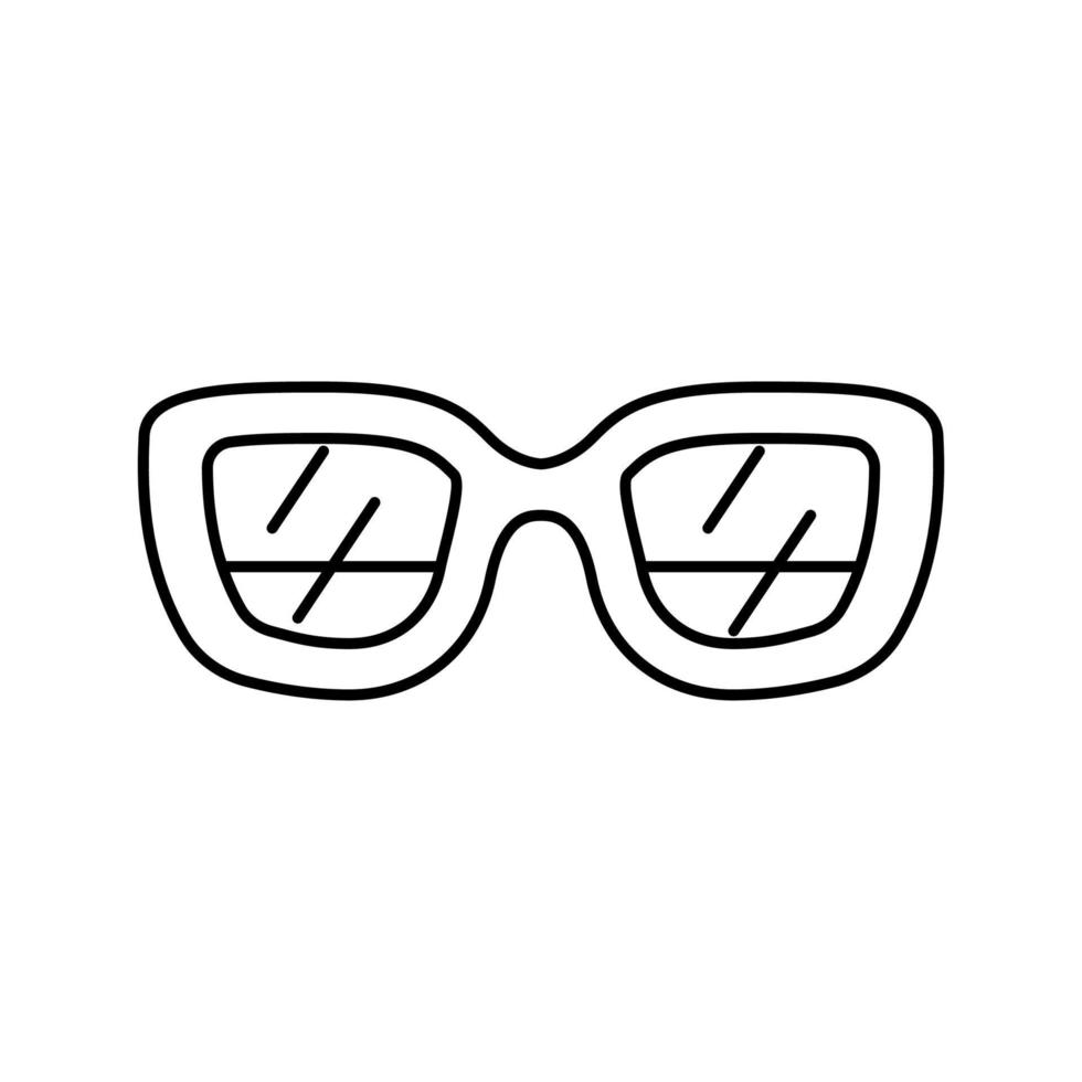 beach glasses frame line icon vector illustration