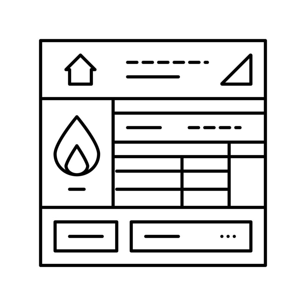 gas safety certificates line icon vector illustration