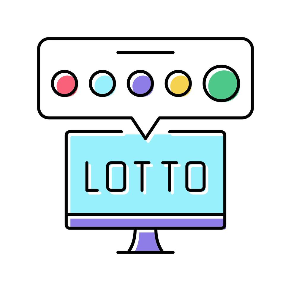 ilustración de vector de icono de color de lotería de tv