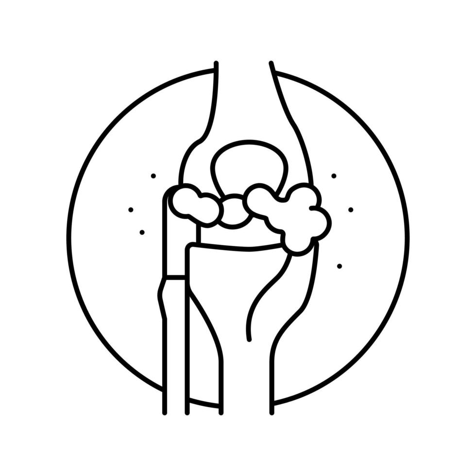 lumps around joints line icon vector illustration