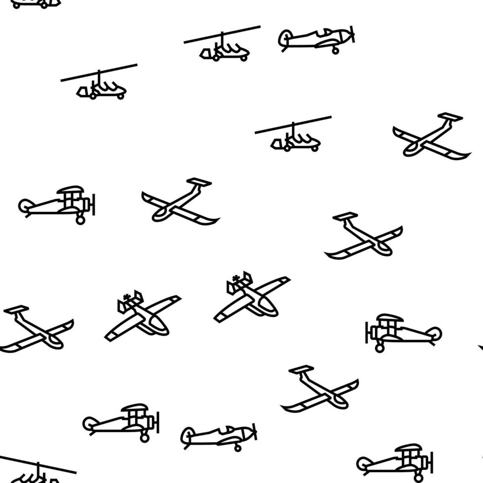 airplane aircraft plane travel vector seamless pattern