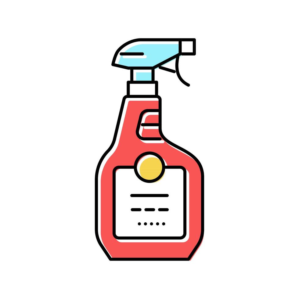 spray para limpiar la ilustración de vector de icono de color de ventana