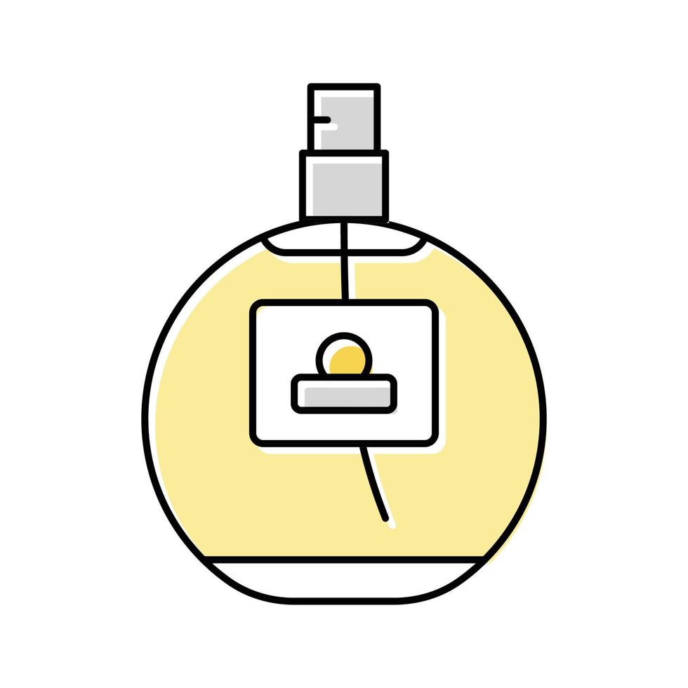 beauty fragrance bottle perfume color icon vector illustration