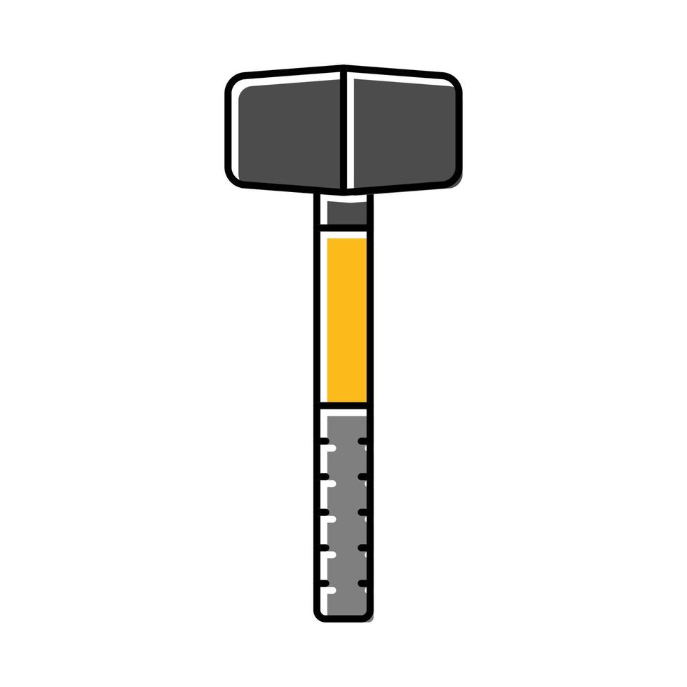 rubber hammer tool color icon vector illustration