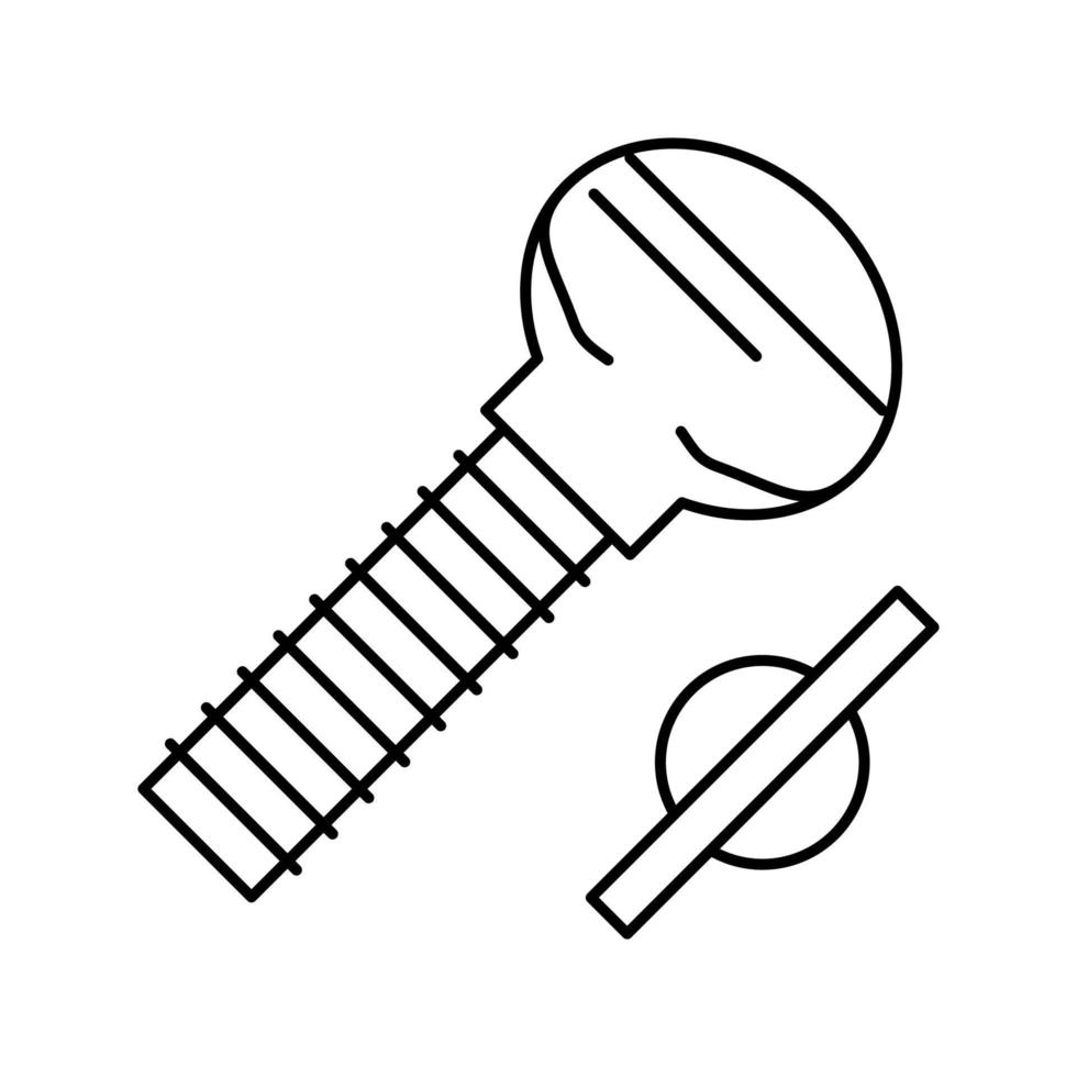 thumb screw line icon vector illustration