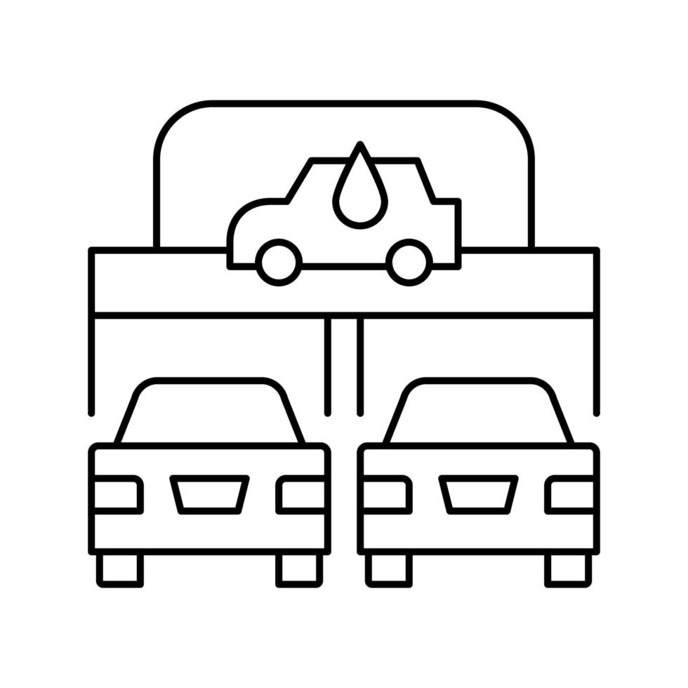 automatically car wash service line icon vector illustration