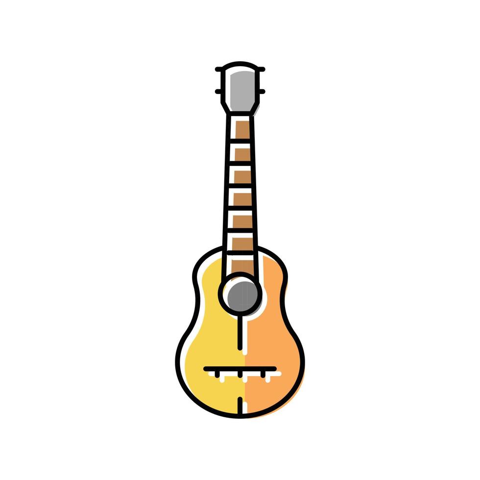 guitar musician instrument color icon vector illustration