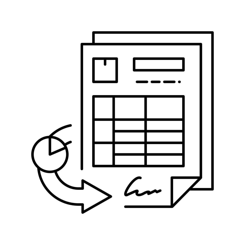 restock report line icon vector illustration