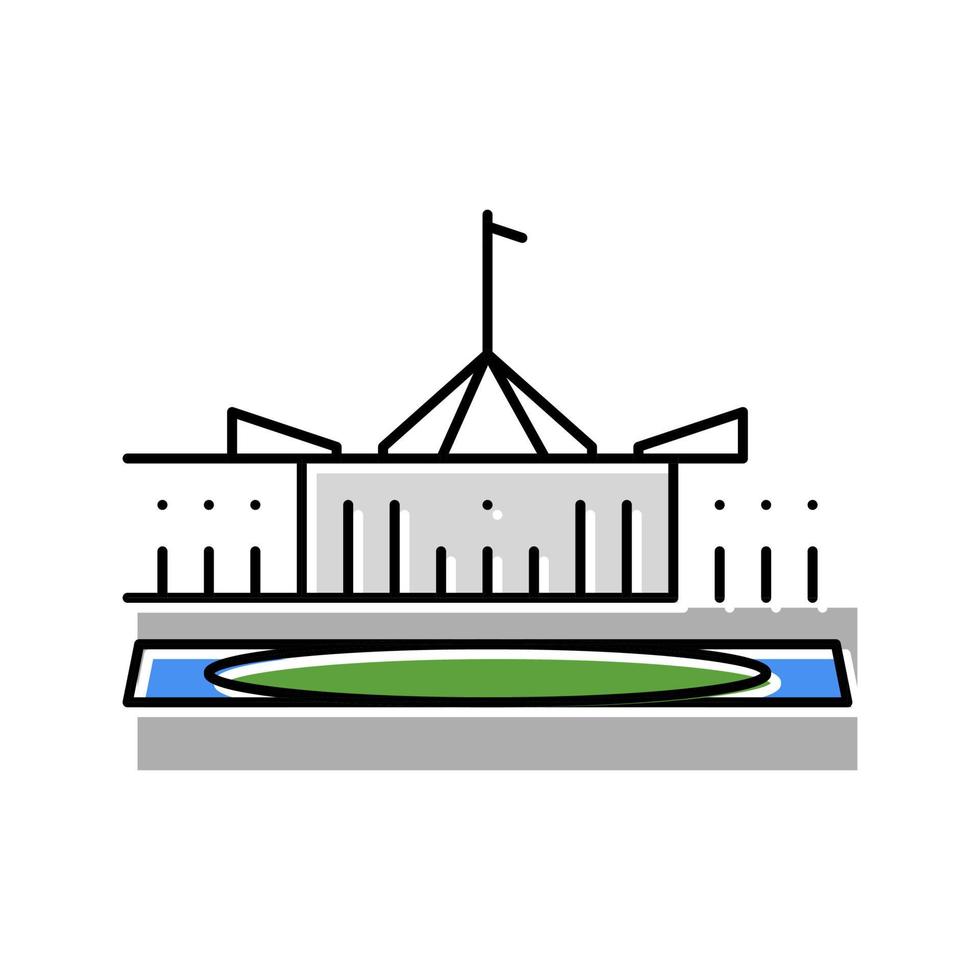 ilustración de vector de icono de color de la ciudad de canberra