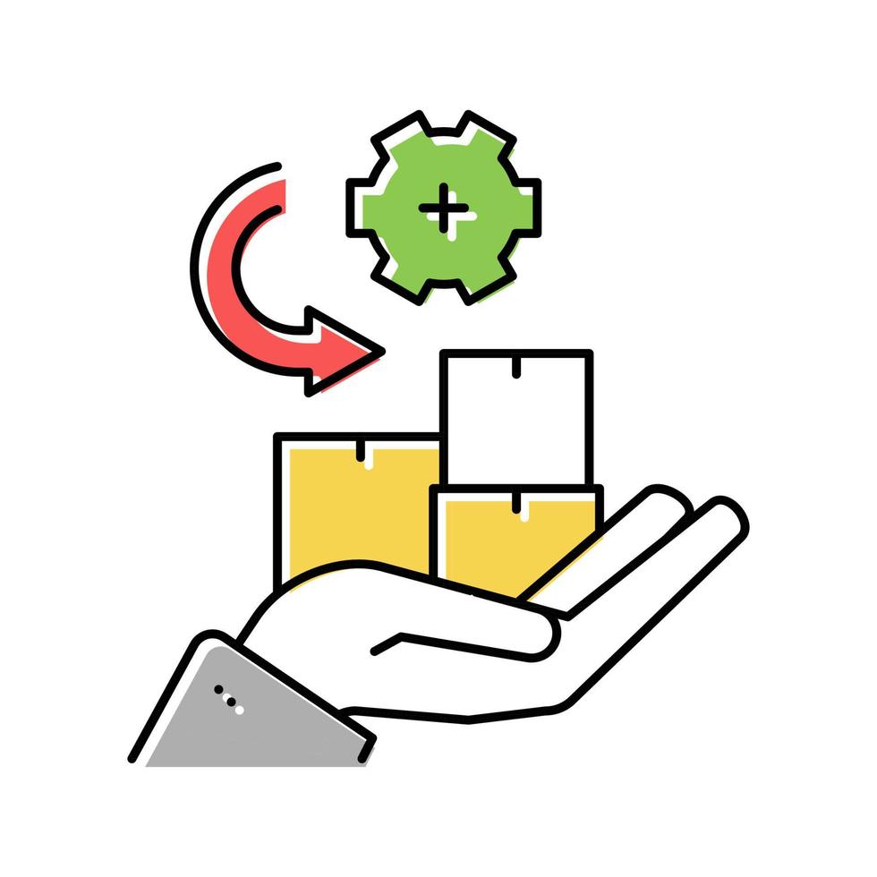 receive goods and services color icon vector illustration
