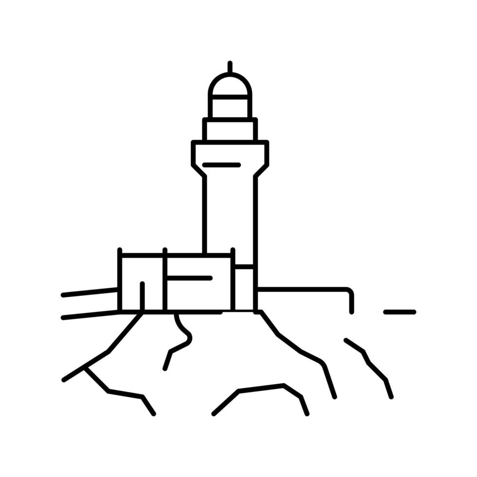 cape byron line icon vector illustration