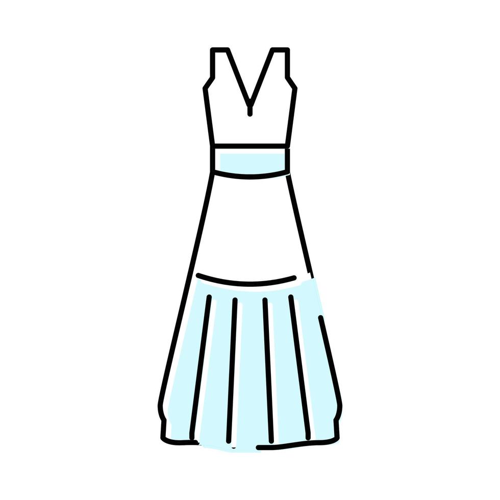 column wedding dress color icon vector illustration