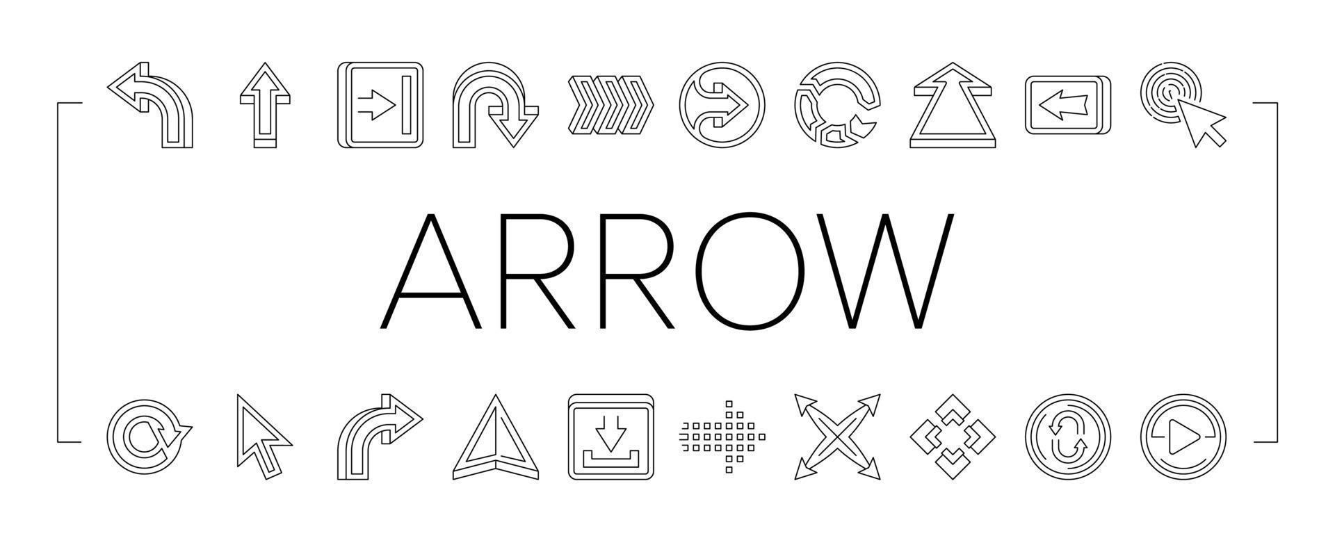 arrow right next sign up icons set vector