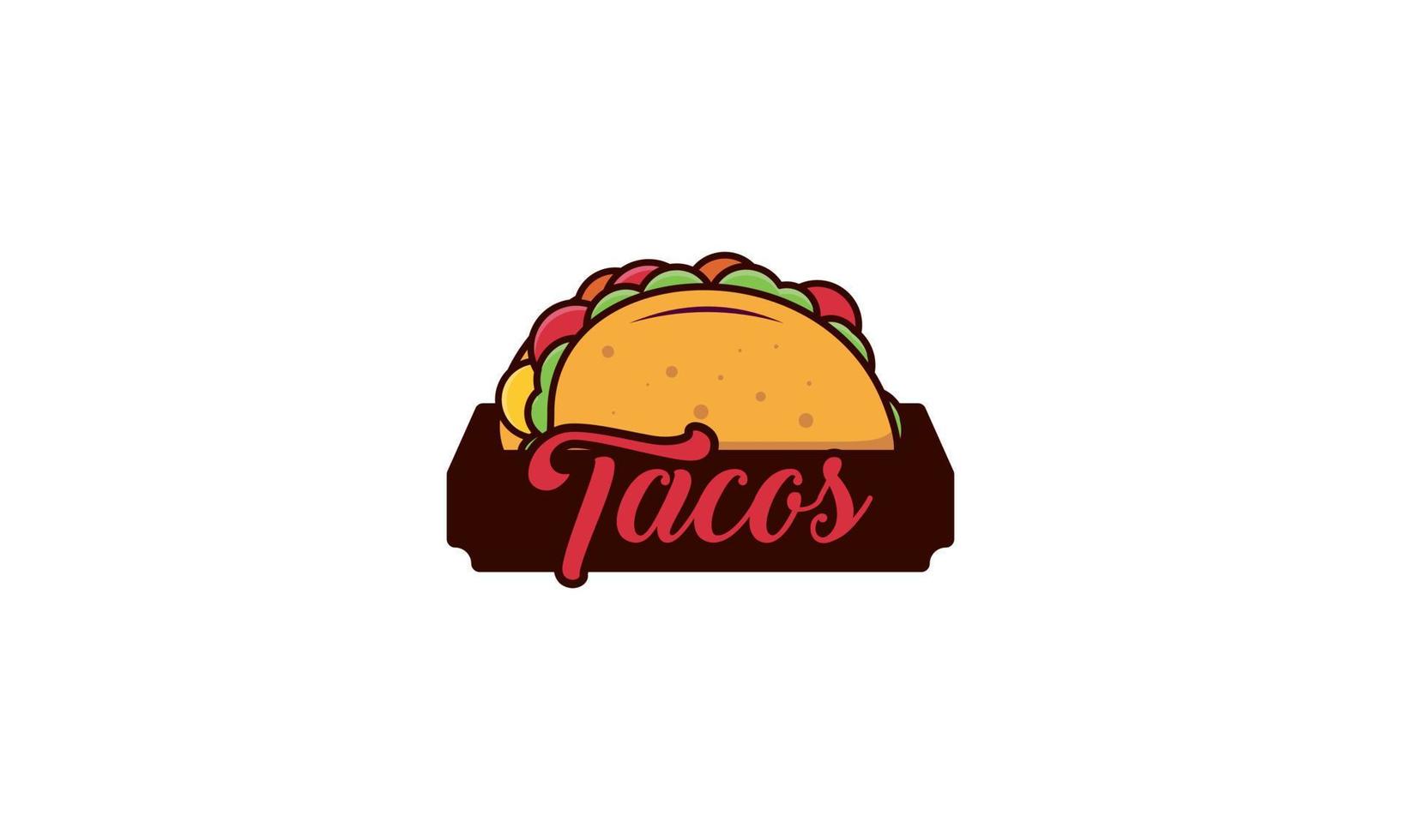 ilustración de icono de vector de dibujos animados de mascota de taco. lindo personaje de niño taco con campana