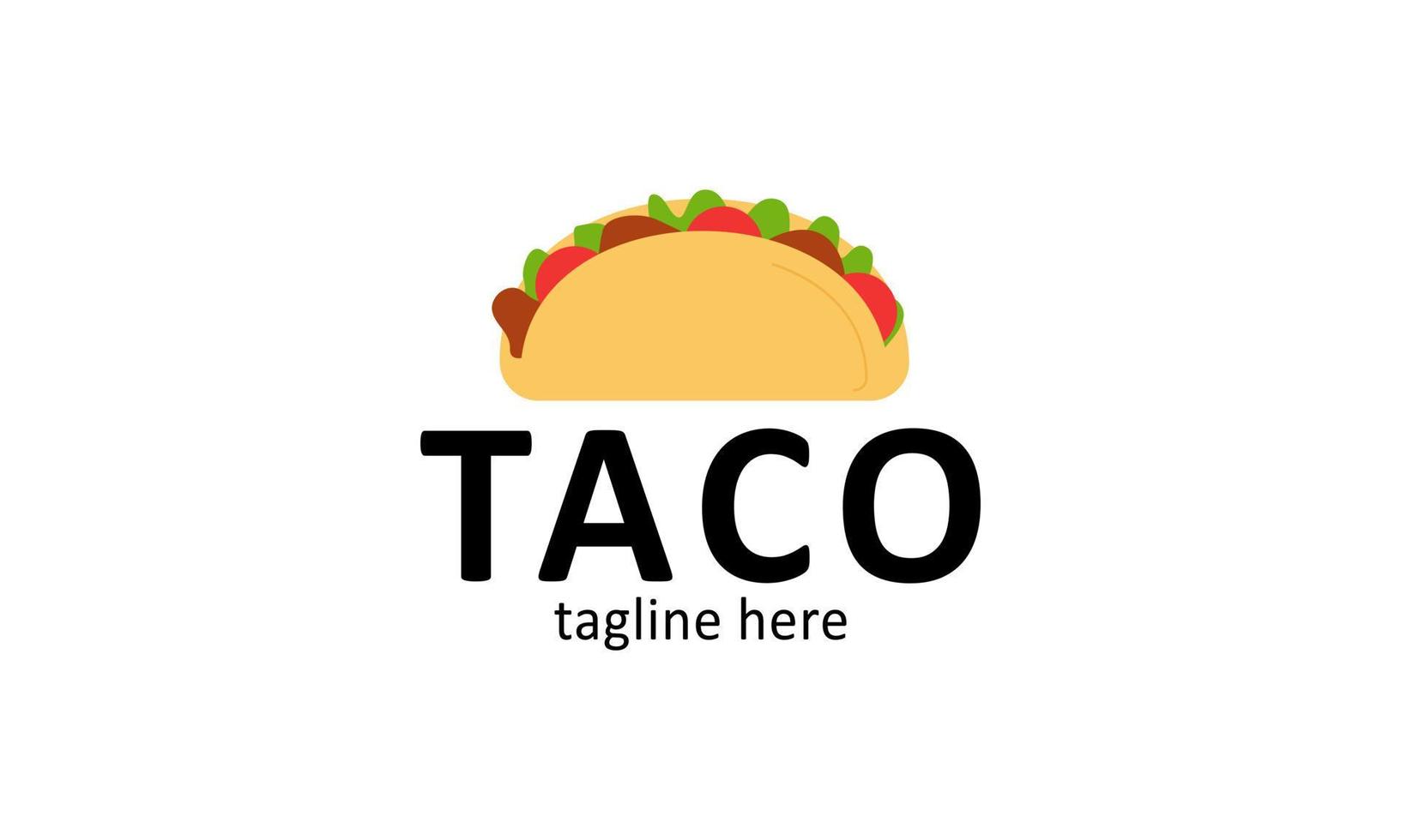 Taco mascot cartoon vector icon illustration. Cute Taco Kid Character With Bell