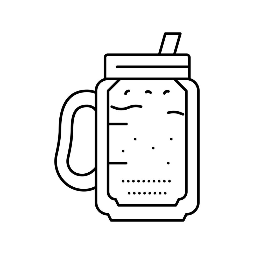 mocha coffee line icon vector illustration