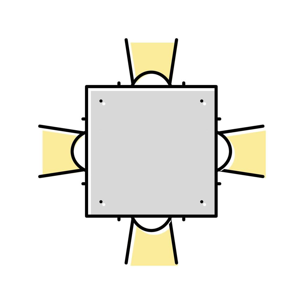around lighting equipment color icon vector illustration