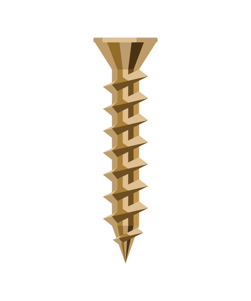 Vector illustration of Self-tapping screw