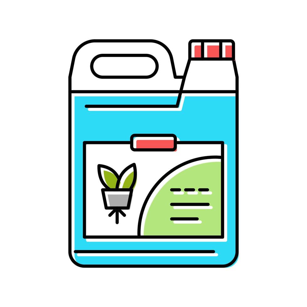 nutriente hidroponía agua riego color icono vector ilustración