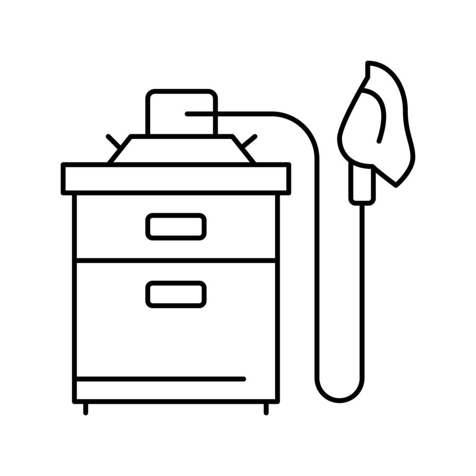 abeja colmena aire equipo línea icono vector ilustración