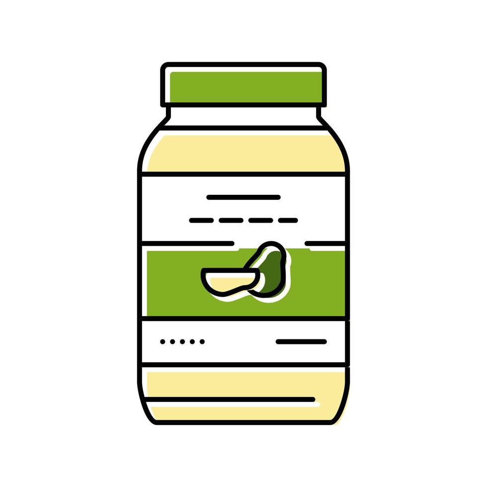 mayonnaise avocado color icon vector illustration