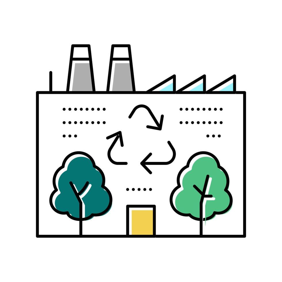environmental recycling color icon vector illustration
