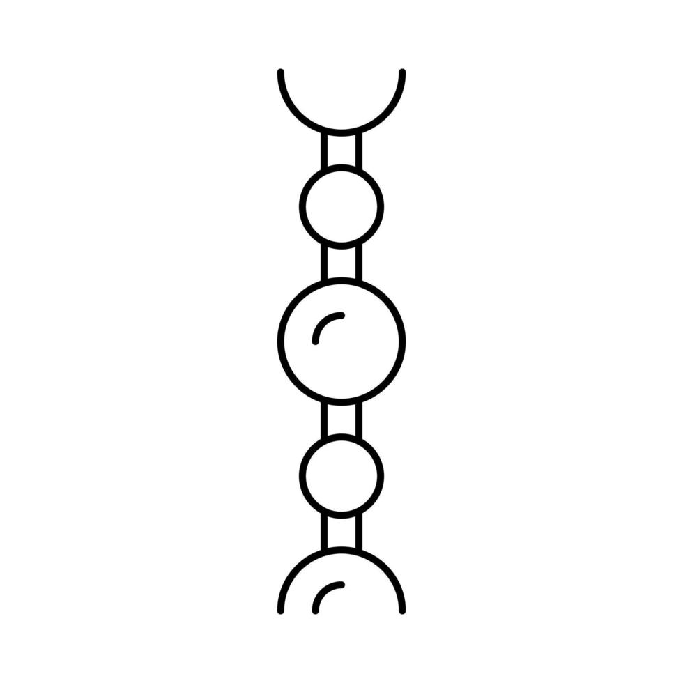ilustración de vector de icono de línea de cadena de bola