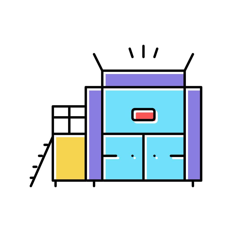 waste factory machine color icon vector illustration